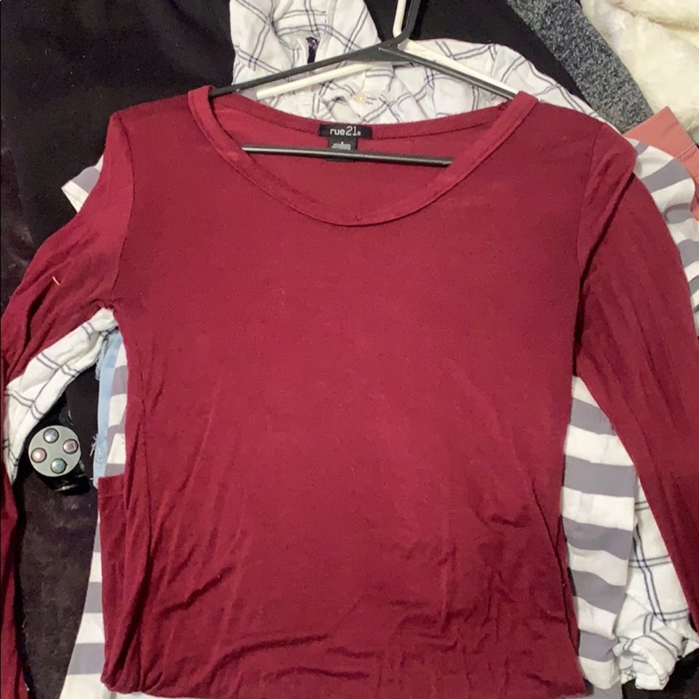 Long sleeve maroon shirt